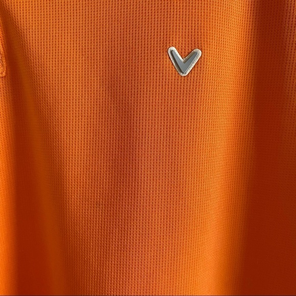 Callaway Golf Orange Opti-Dri Jersey Knit Golf Polo Shirt Men’s Sz Medium - Picture 5 of 8
